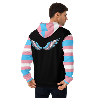 Transgender Flag Hoodie – Relaxed Fit, Premium Cotton Blend | Visible Pride Wear