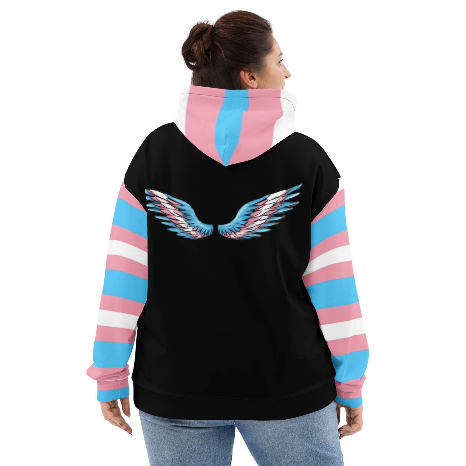 Transgender Flag Hoodie – Relaxed Fit, Premium Cotton Blend | Visible Pride Wear