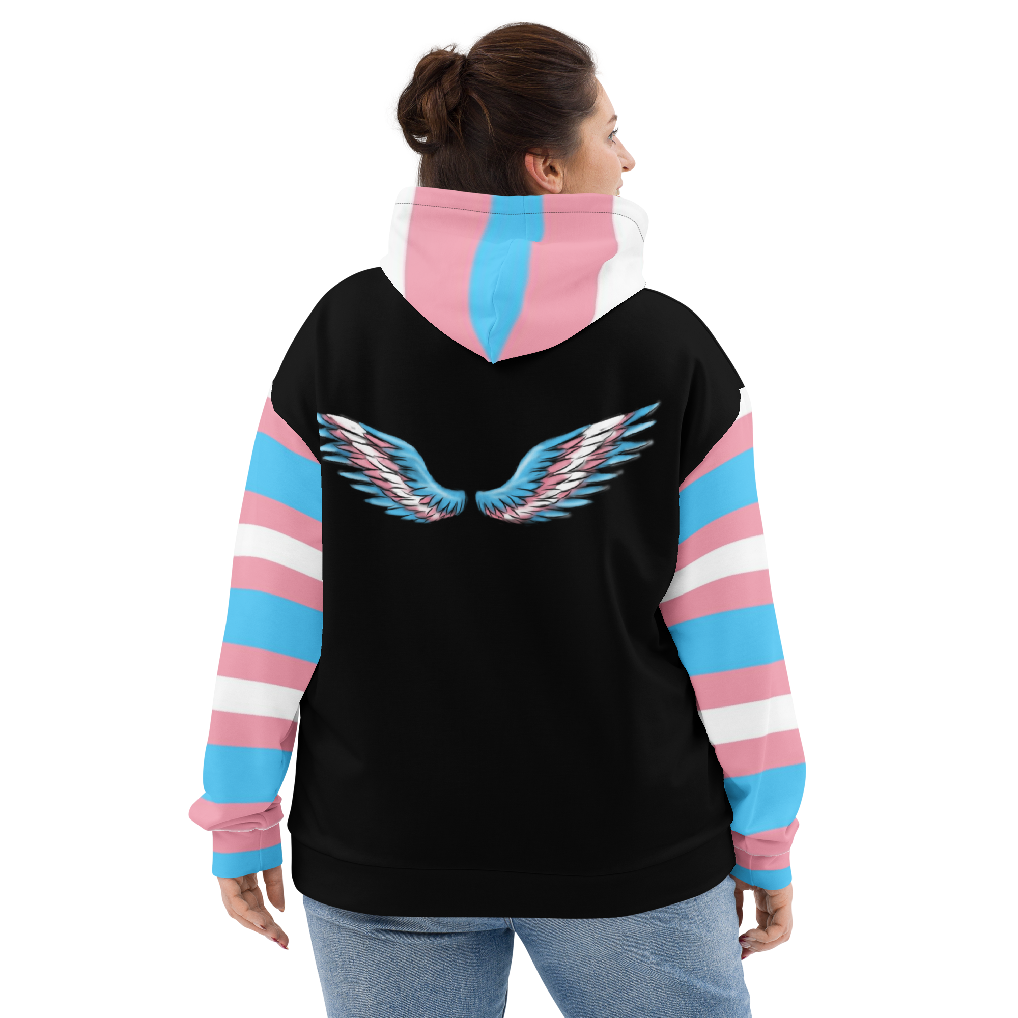 Transgender Flag Hoodie – Relaxed Fit, Premium Cotton Blend | Visible Pride Wear