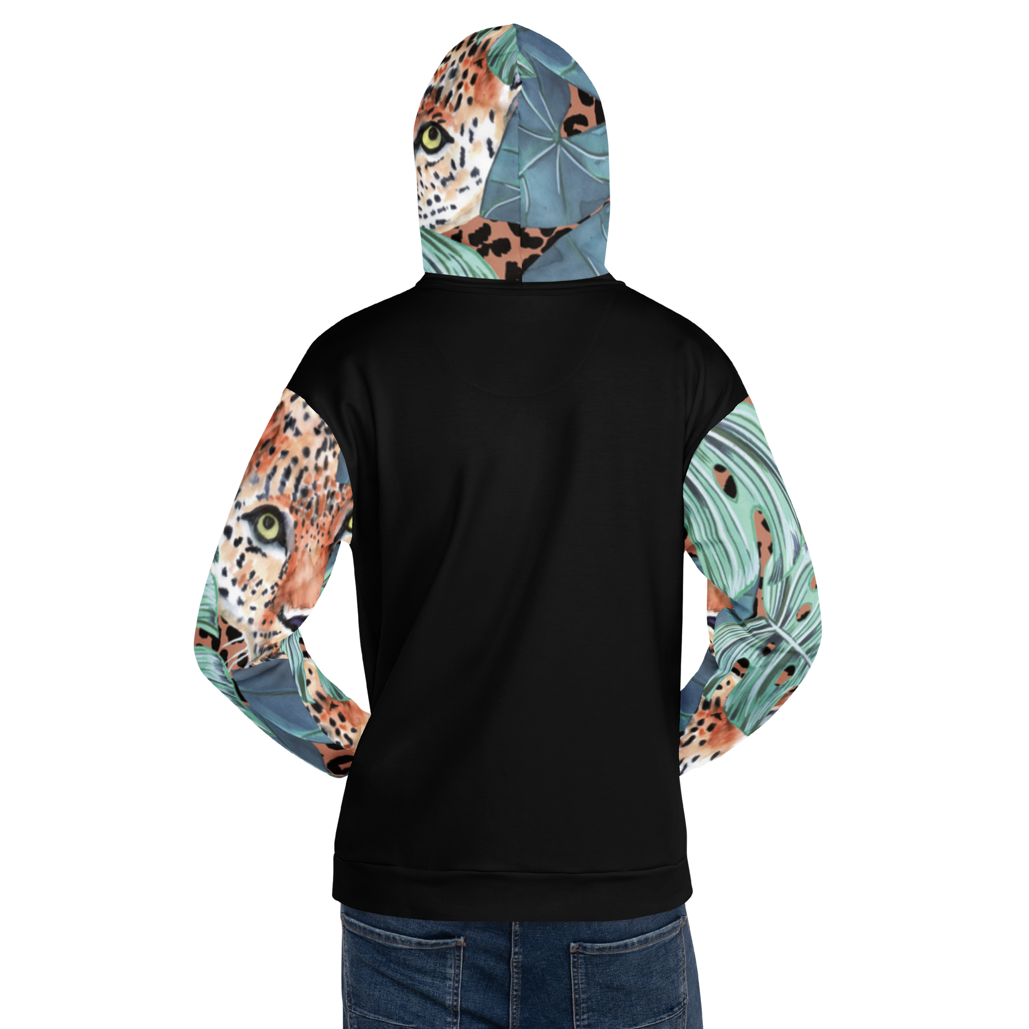 Jaguar and Leaf Hoodie – Statement Print for Bold Personalities