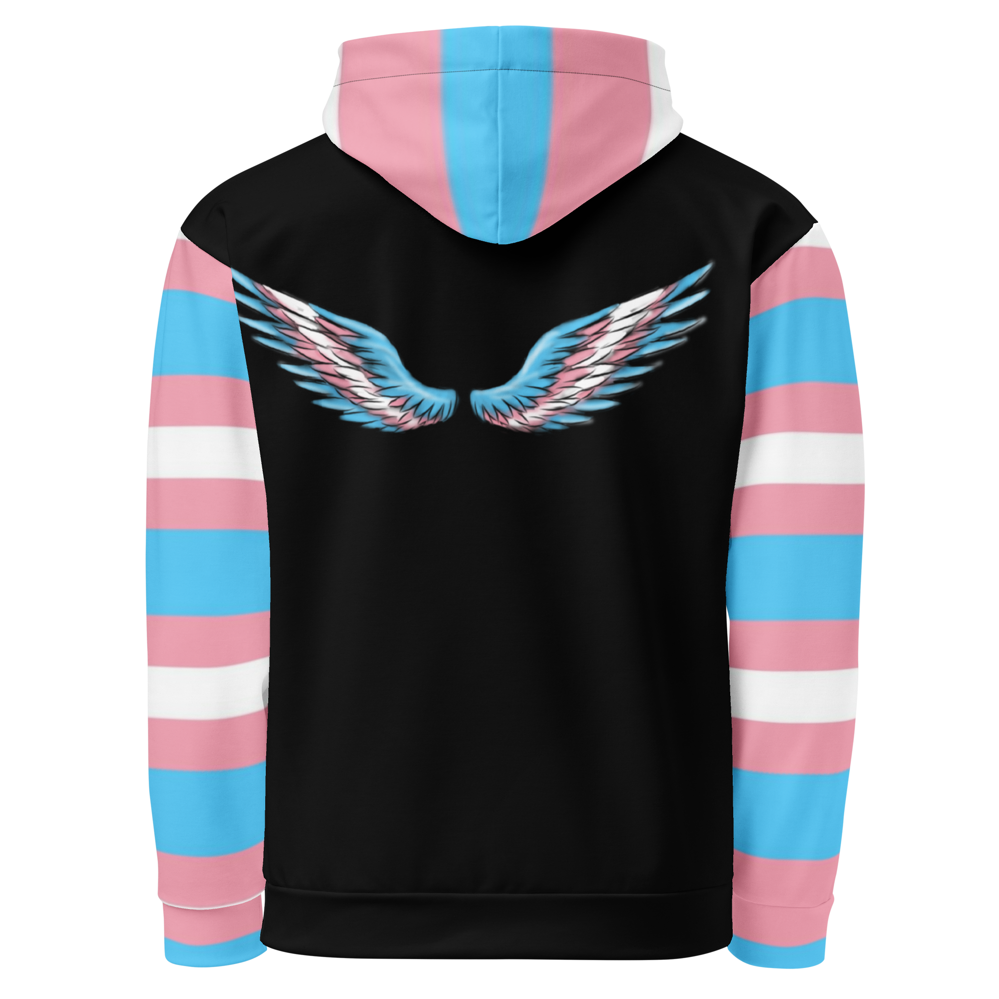 Transgender Pride Flag Hoodie – Light Blue, Pink and White | Inclusive and Comfortable