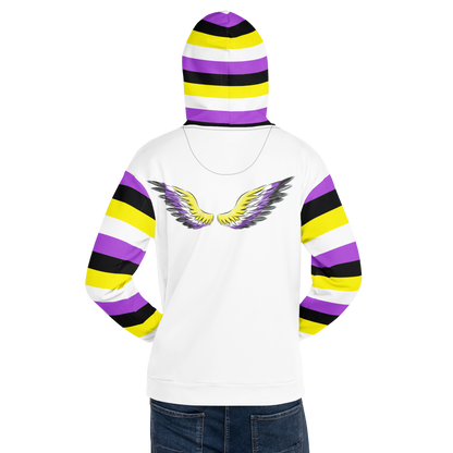 Non-Binary “Gender Is Over” Hoodie – Black and Yellow | Bold, Inclusive &amp; Comfortable