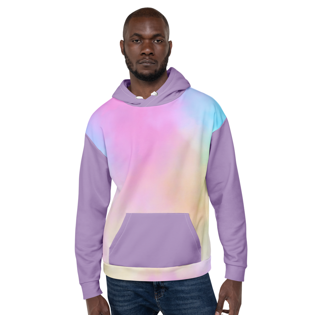 Purple Gradient Hoodie with Non-Binary Pride Wings – Inclusive Fit, Eco-Friendly Cotton Blend