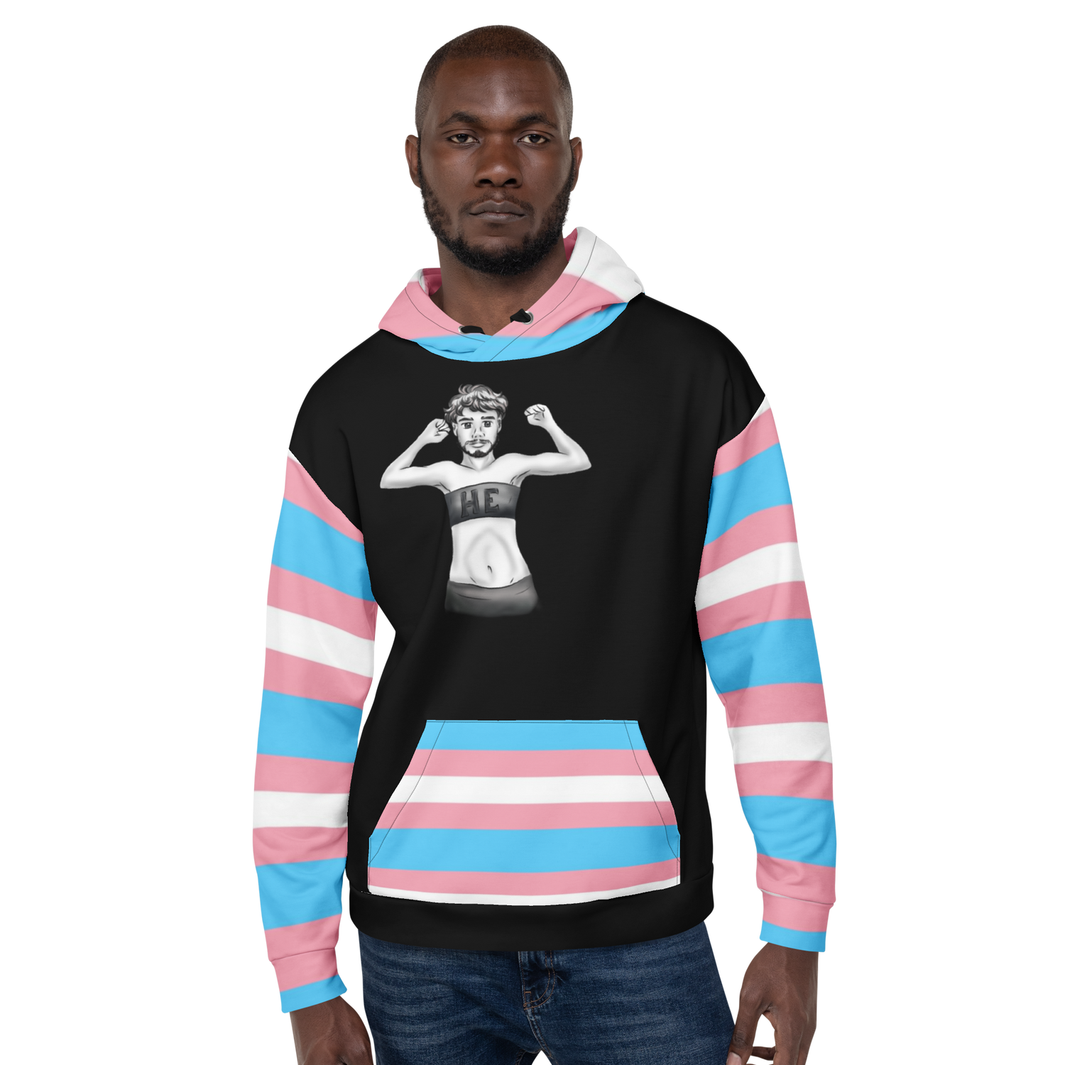 Transgender Flag Hoodie – Relaxed Fit, Premium Cotton Blend | Visible Pride Wear