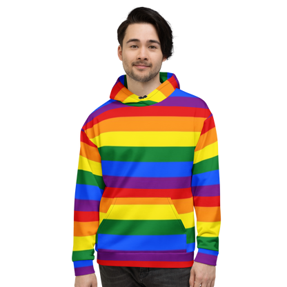 LGBTQ+ Rainbow Pride Flag Hoodie – Colourful, Inclusive &amp; Comfortable Statement Wear