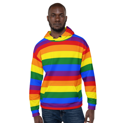 LGBTQ+ Rainbow Pride Flag Hoodie – Colourful, Inclusive &amp; Comfortable Statement Wear