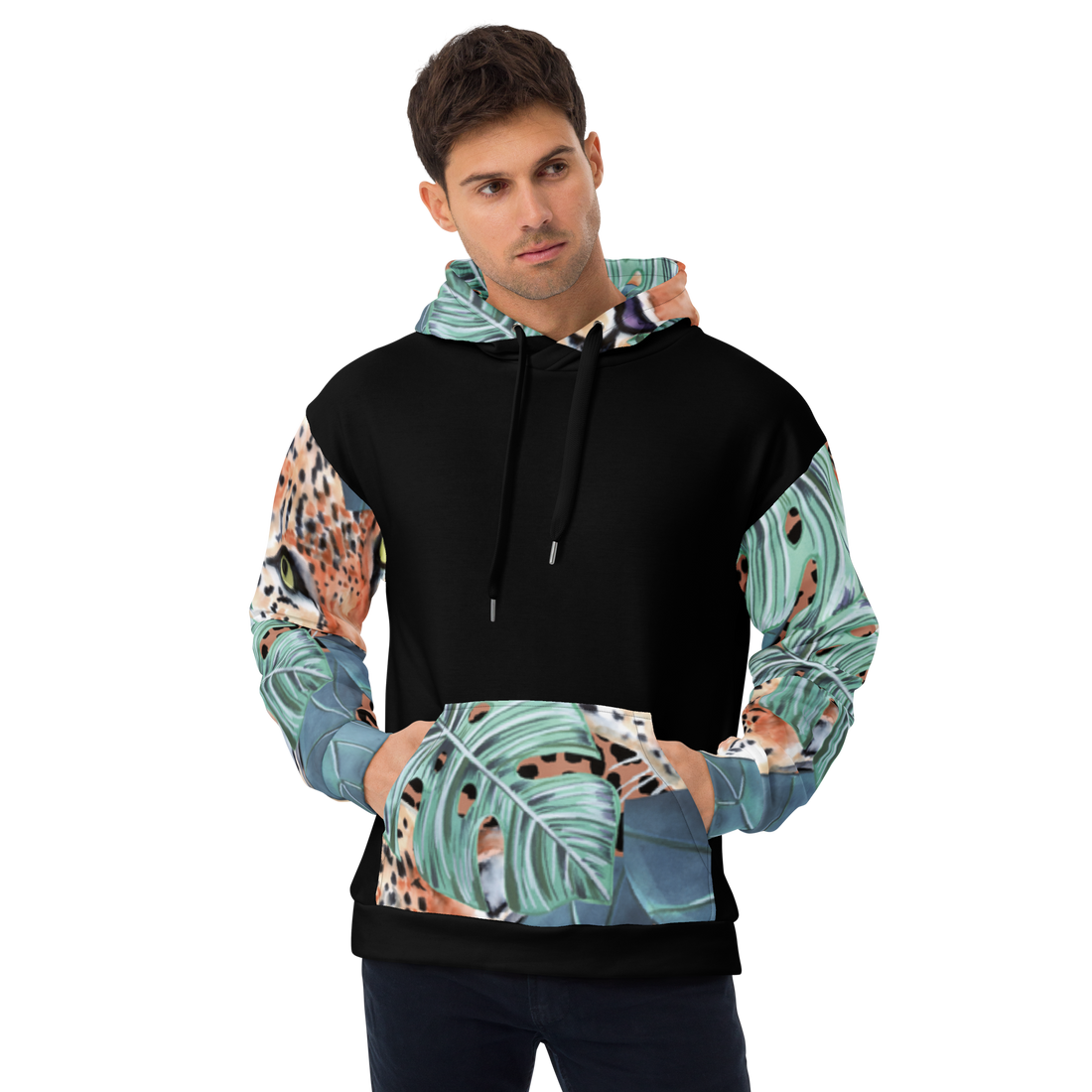 Jaguar and Leaf Hoodie – Statement Print for Bold Personalities