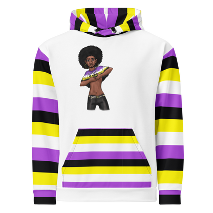 Non-Binary “Gender Is Over” Hoodie – Black and Yellow | Bold, Inclusive &amp; Comfortable