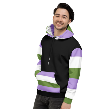 Genderqueer Pride Hoodie – Empowering Statement Design | Soft &amp; Durable Fit