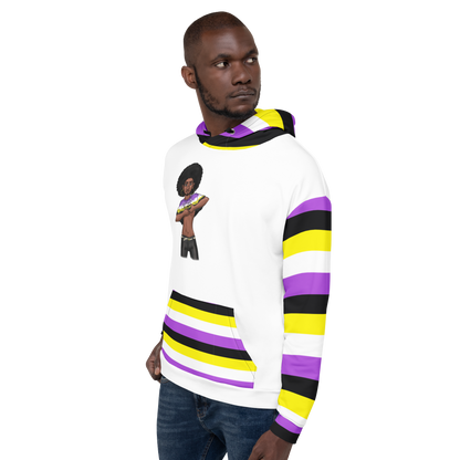 Non-Binary “Gender Is Over” Hoodie – Black and Yellow | Bold, Inclusive &amp; Comfortable