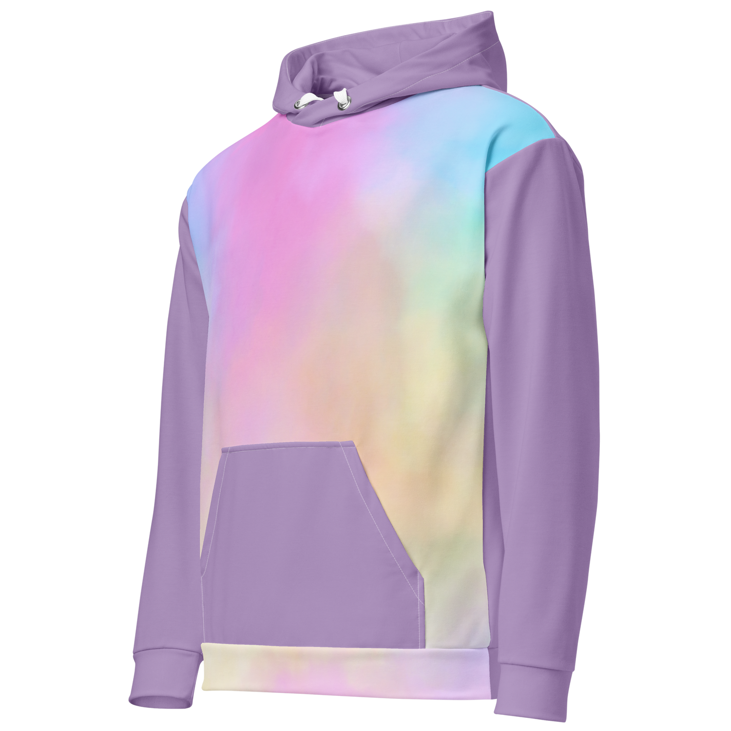 Purple Gradient Hoodie with Non-Binary Pride Wings – Inclusive Fit, Eco-Friendly Cotton Blend