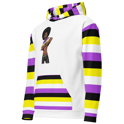 Non-Binary “Gender Is Over” Hoodie – Black and Yellow | Bold, Inclusive &amp; Comfortable
