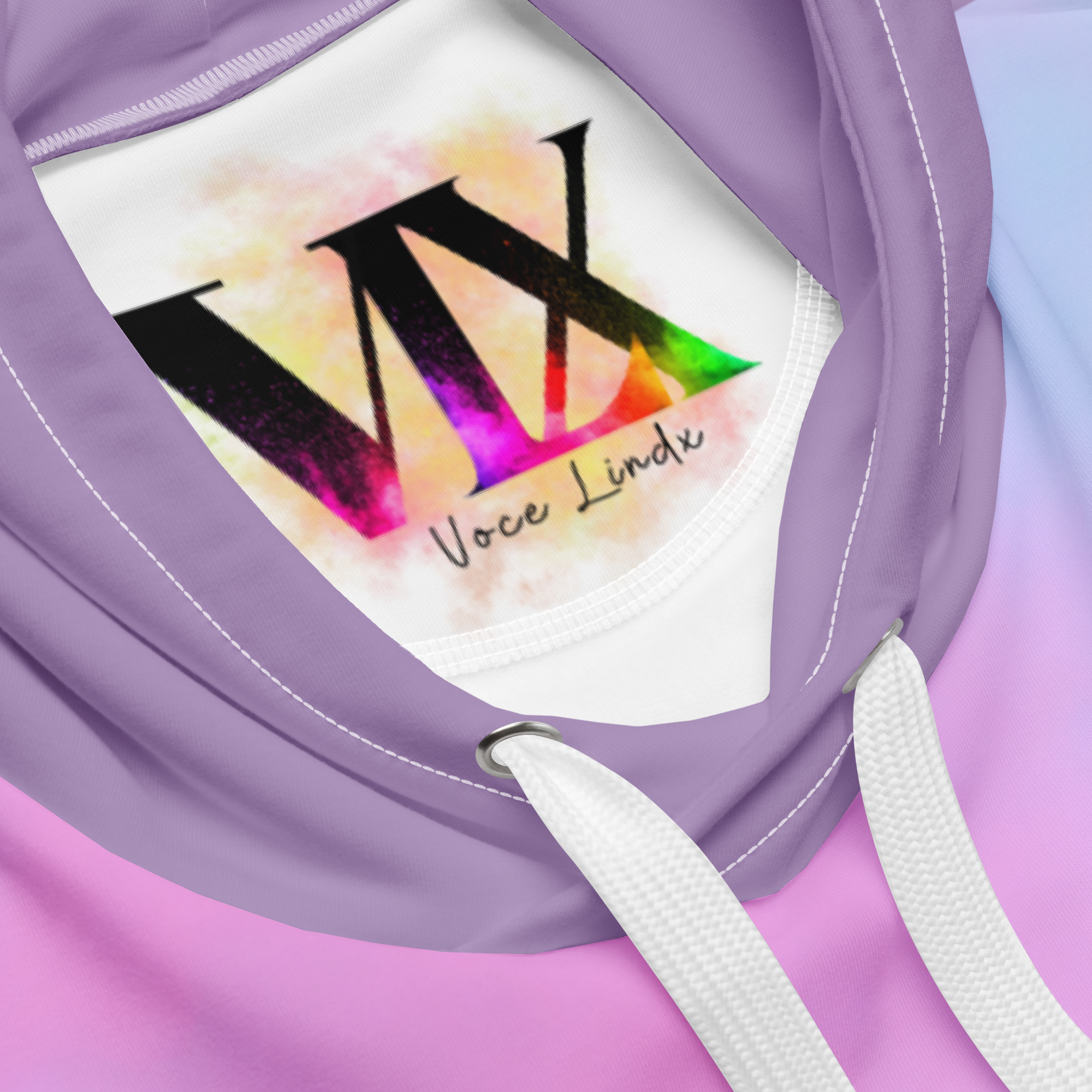 Purple Gradient Hoodie with Non-Binary Pride Wings – Inclusive Fit, Eco-Friendly Cotton Blend