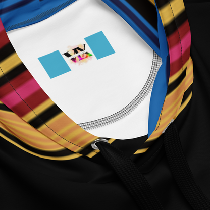 Colour Stripe Hoodie – Bold Style with Black Contrast