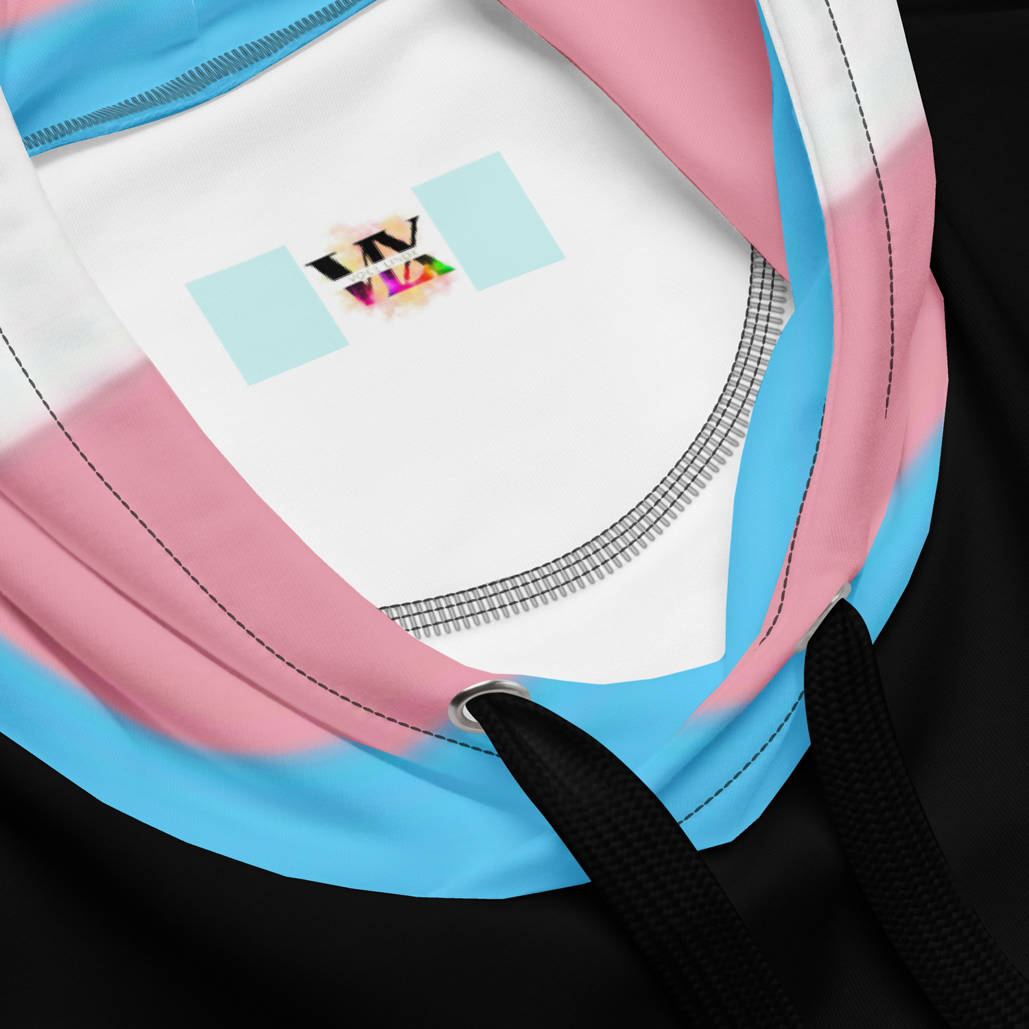 Transgender Pride Flag Hoodie – Light Blue, Pink and White | Inclusive and Comfortable