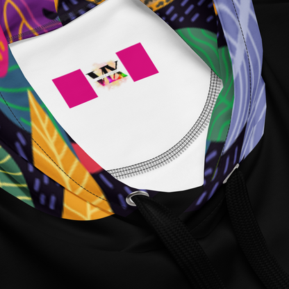 Floral Jaguar Hoodie – Colourful Print with Botanical Motifs | Bold &amp; Artistic Streetwear