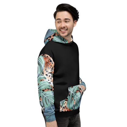 Jaguar and Leaf Hoodie – Statement Print for Bold Personalities