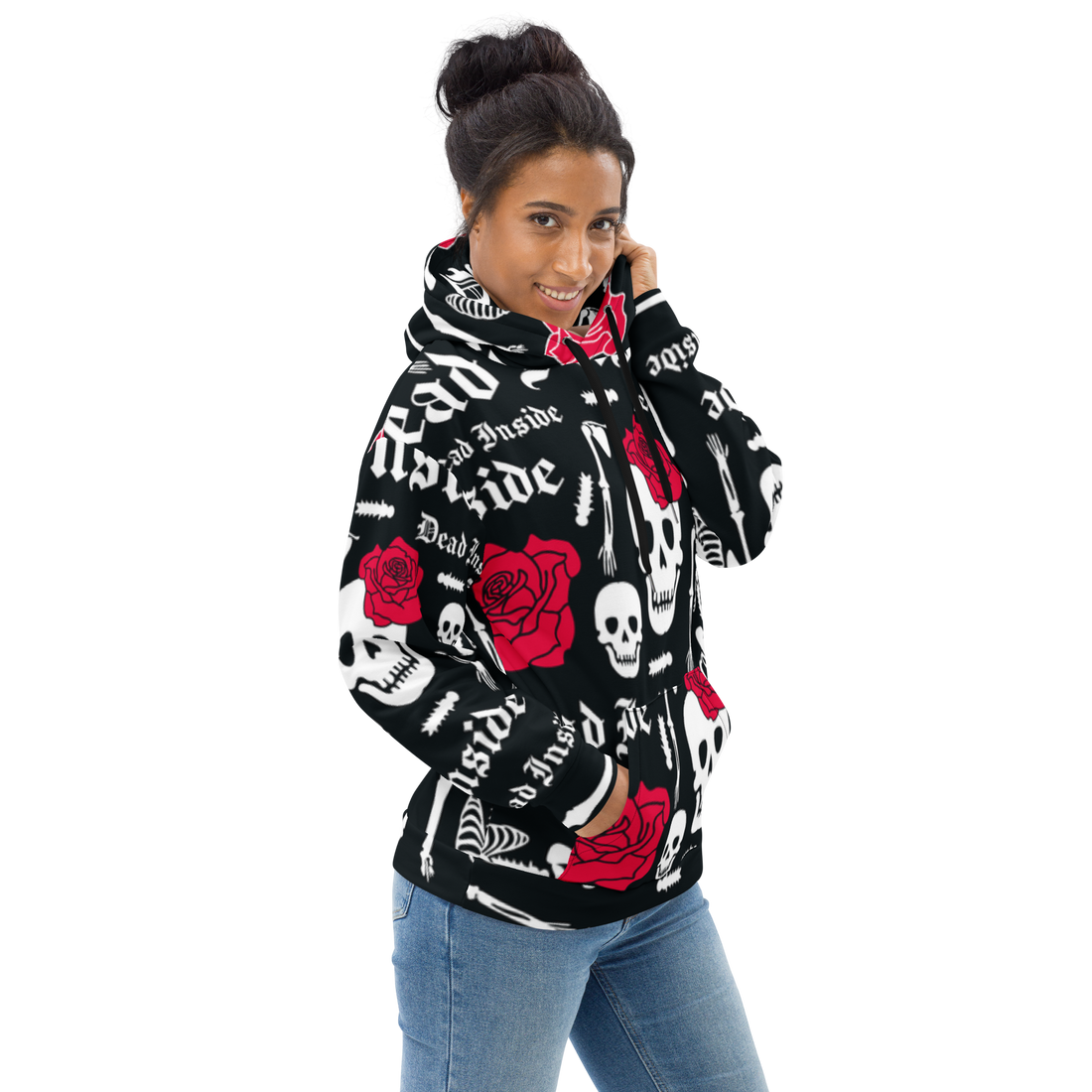 Skull &amp; Flowers Hoodie – “They” Identity Design | Bold &amp; Inclusive