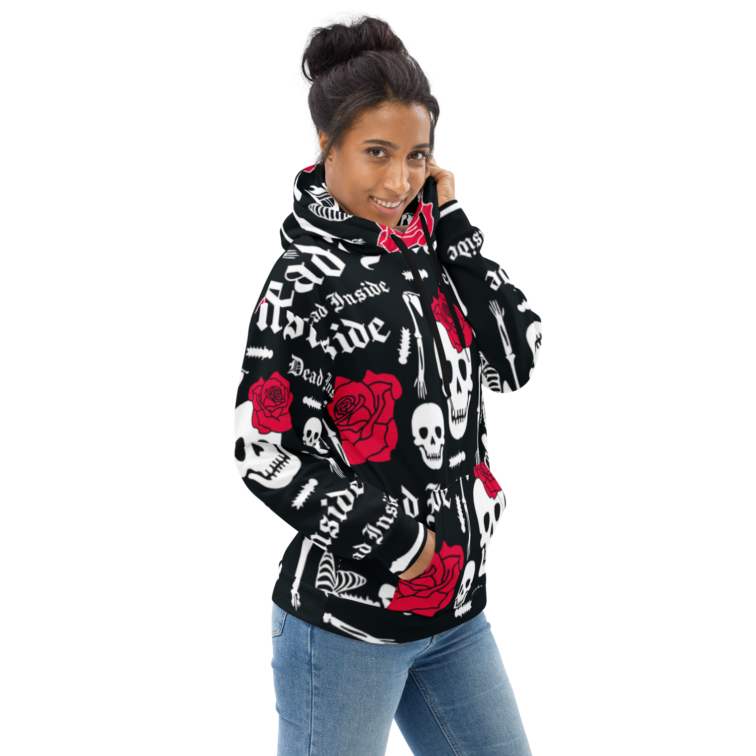 Skull &amp; Flowers Hoodie – “They” Identity Design | Bold &amp; Inclusive