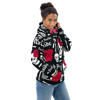 Skull &amp; Flowers Hoodie – “They” Identity Design | Bold &amp; Inclusive