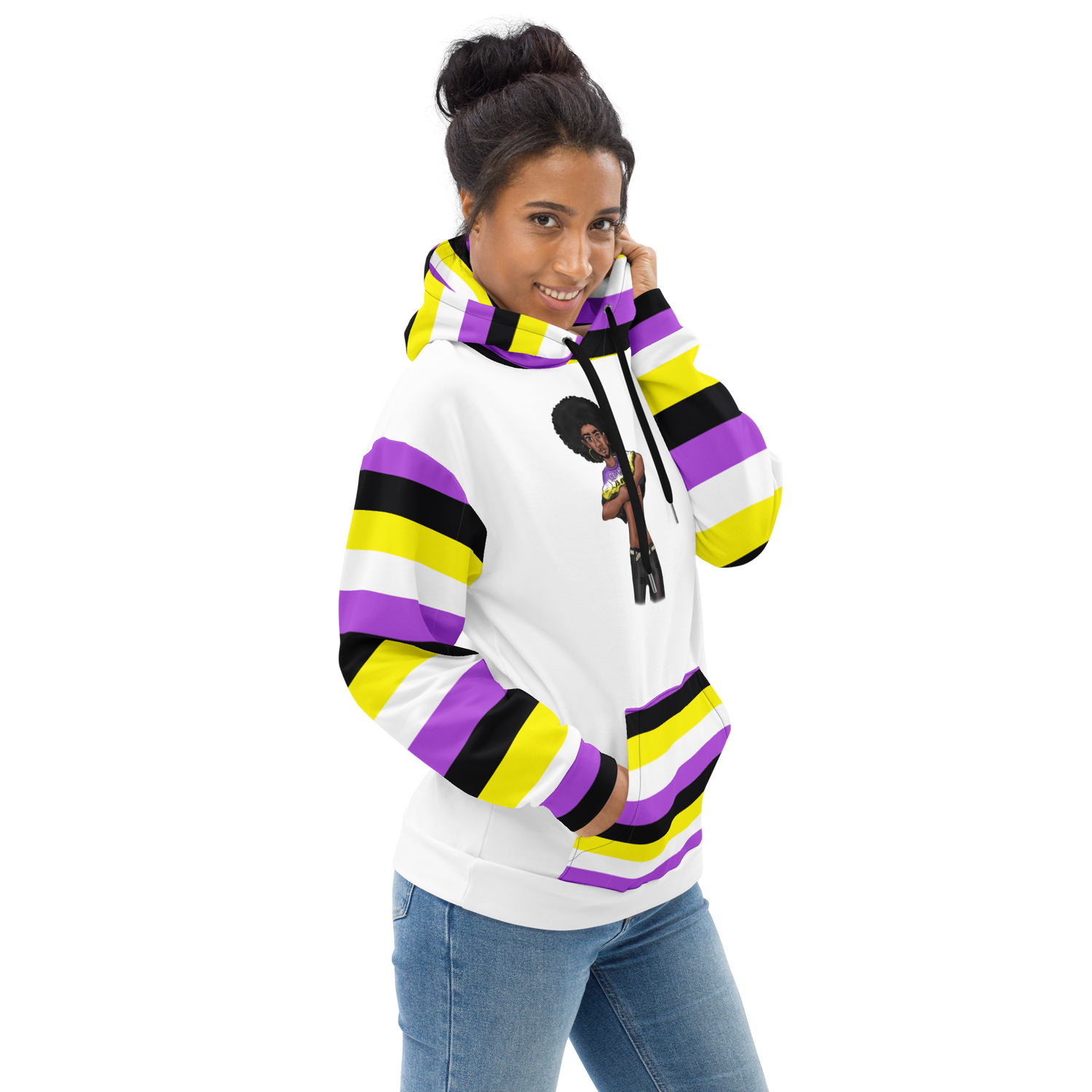 Non-Binary “Gender Is Over” Hoodie – Black and Yellow | Bold, Inclusive &amp; Comfortable