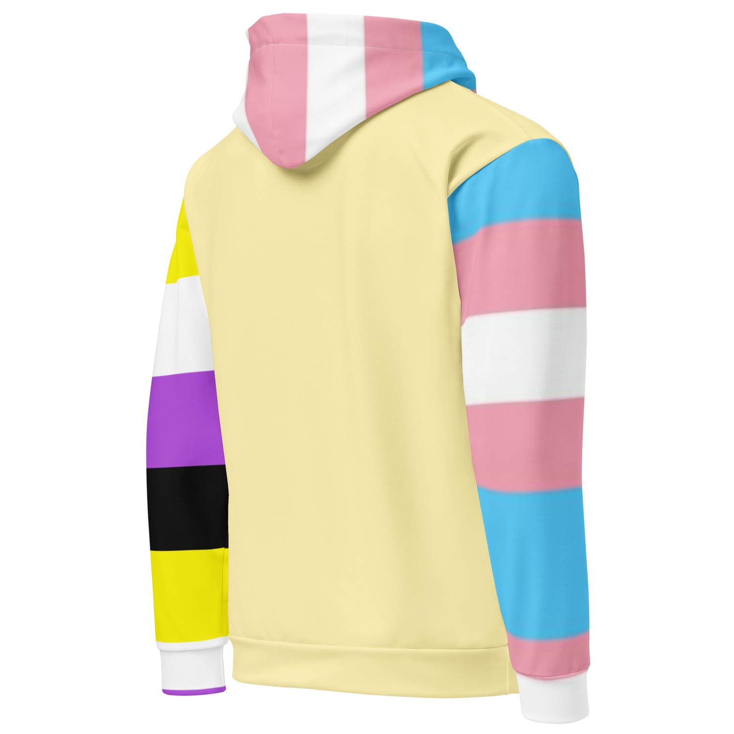 Trans + Non-Binary Flag Hoodie – Inclusive Pride Fashion | Comfortable &amp; Gender-Free Statement Wear