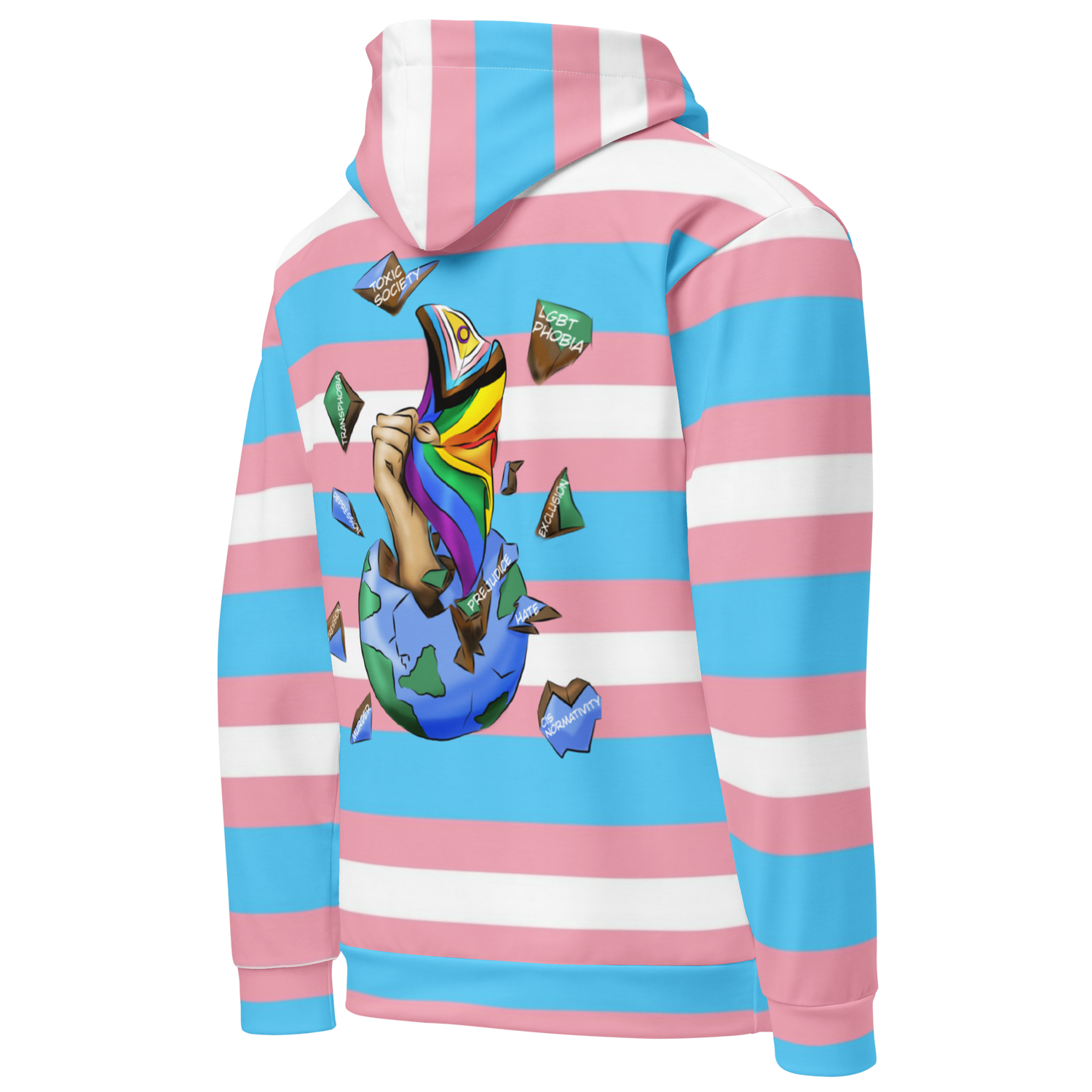 Transgender Planet Hoodie – “Resistance” Print | Inclusive Pride Streetwear