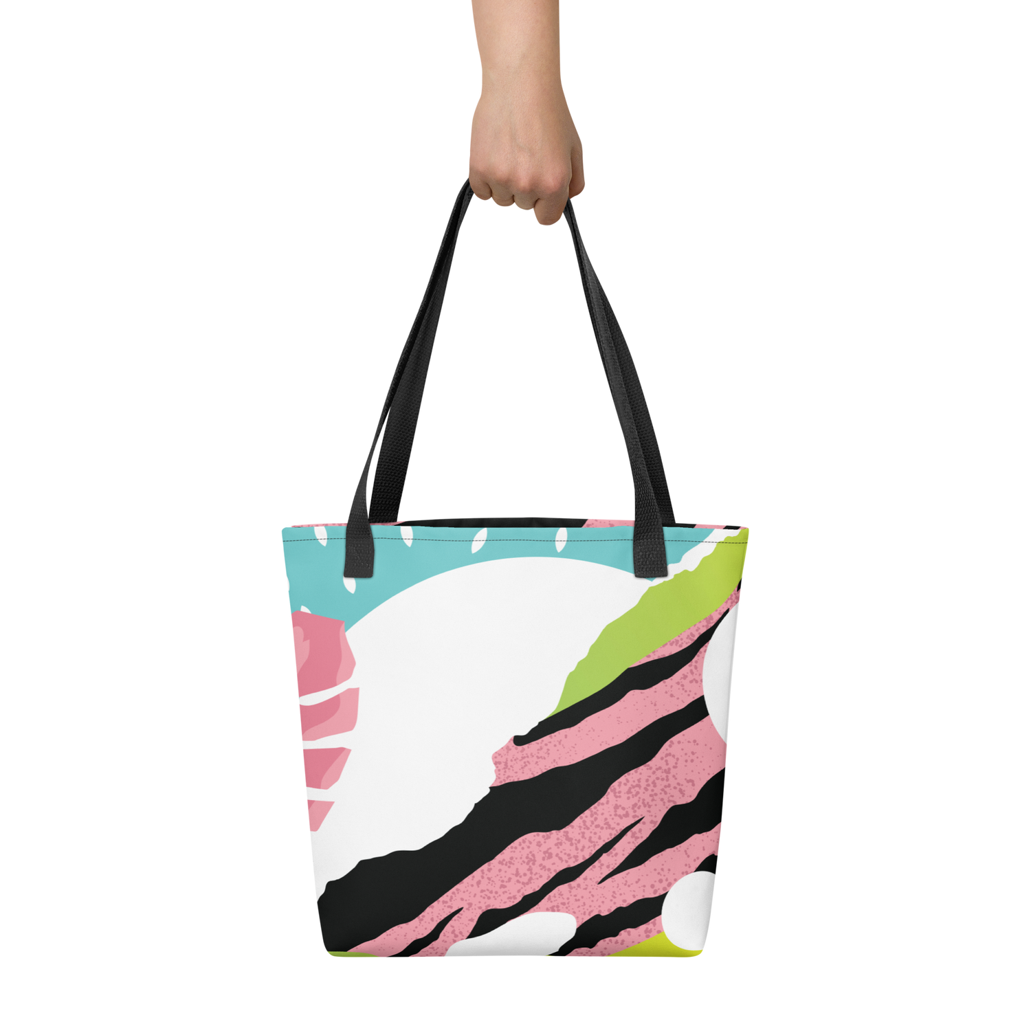 Large Abstract Floral Tote Bag – Durable, Colourful, Eco-Friendly Shoulder Bag for Everyday Use