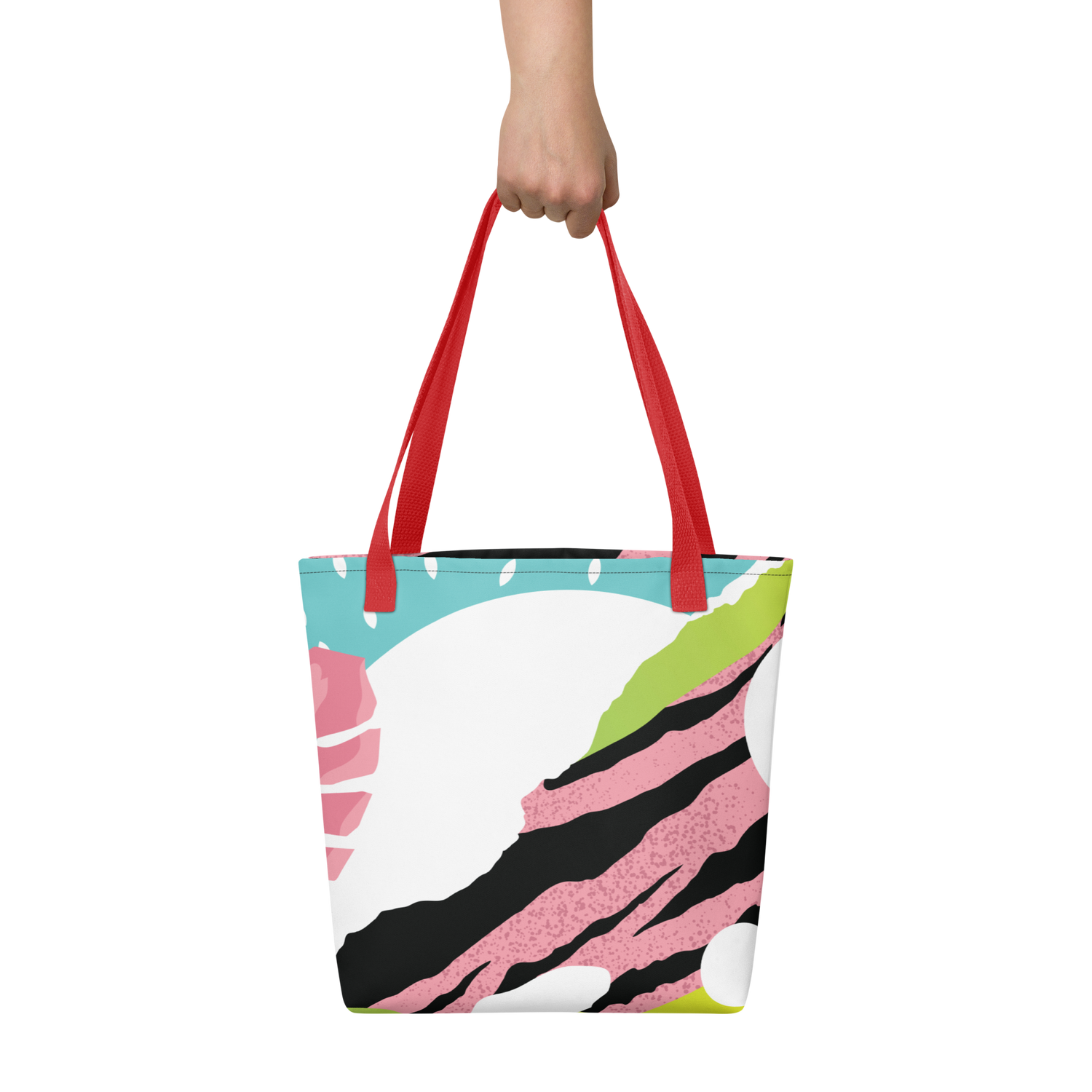 Large Abstract Floral Tote Bag – Durable, Colourful, Eco-Friendly Shoulder Bag for Everyday Use