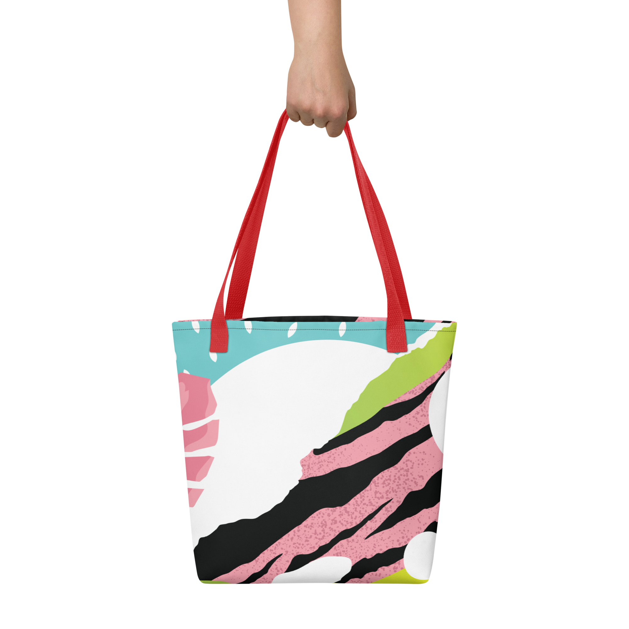 Large Abstract Floral Tote Bag – Durable, Colourful, Eco-Friendly Shoulder Bag for Everyday Use