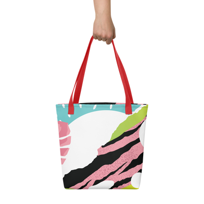 Large Abstract Floral Tote Bag – Durable, Colourful, Eco-Friendly Shoulder Bag for Everyday Use