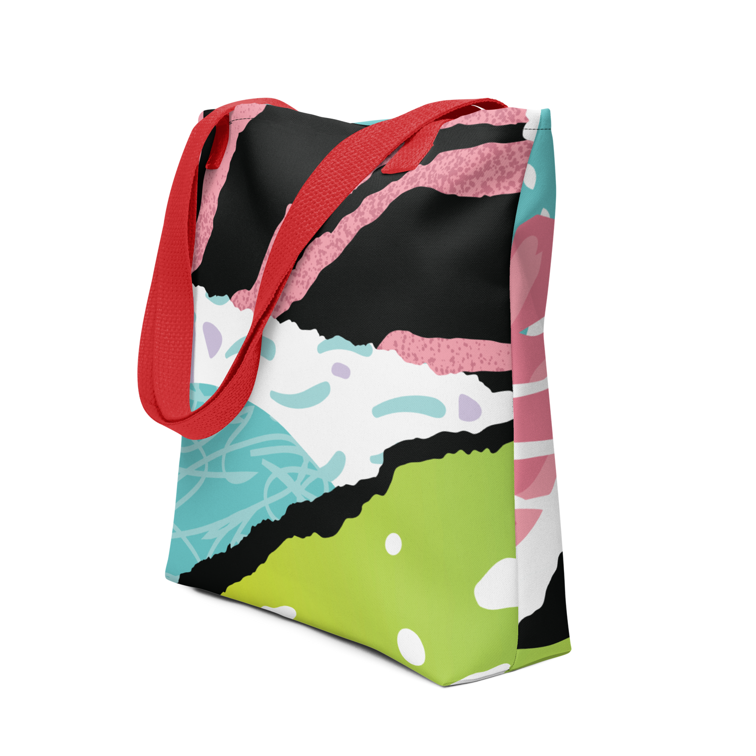 Large Abstract Floral Tote Bag – Durable, Colourful, Eco-Friendly Shoulder Bag for Everyday Use