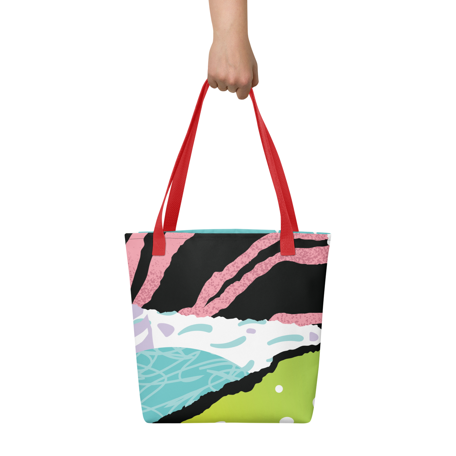 Large Abstract Floral Tote Bag – Durable, Colourful, Eco-Friendly Shoulder Bag for Everyday Use