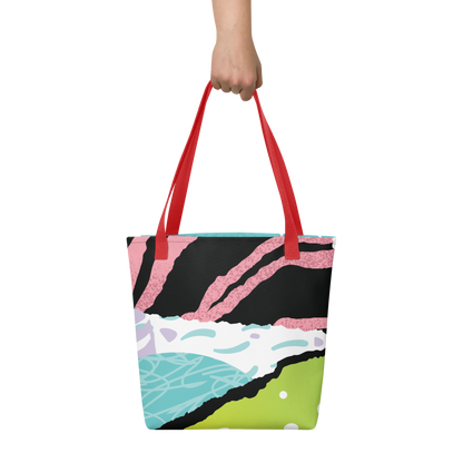 Large Abstract Floral Tote Bag – Durable, Colourful, Eco-Friendly Shoulder Bag for Everyday Use
