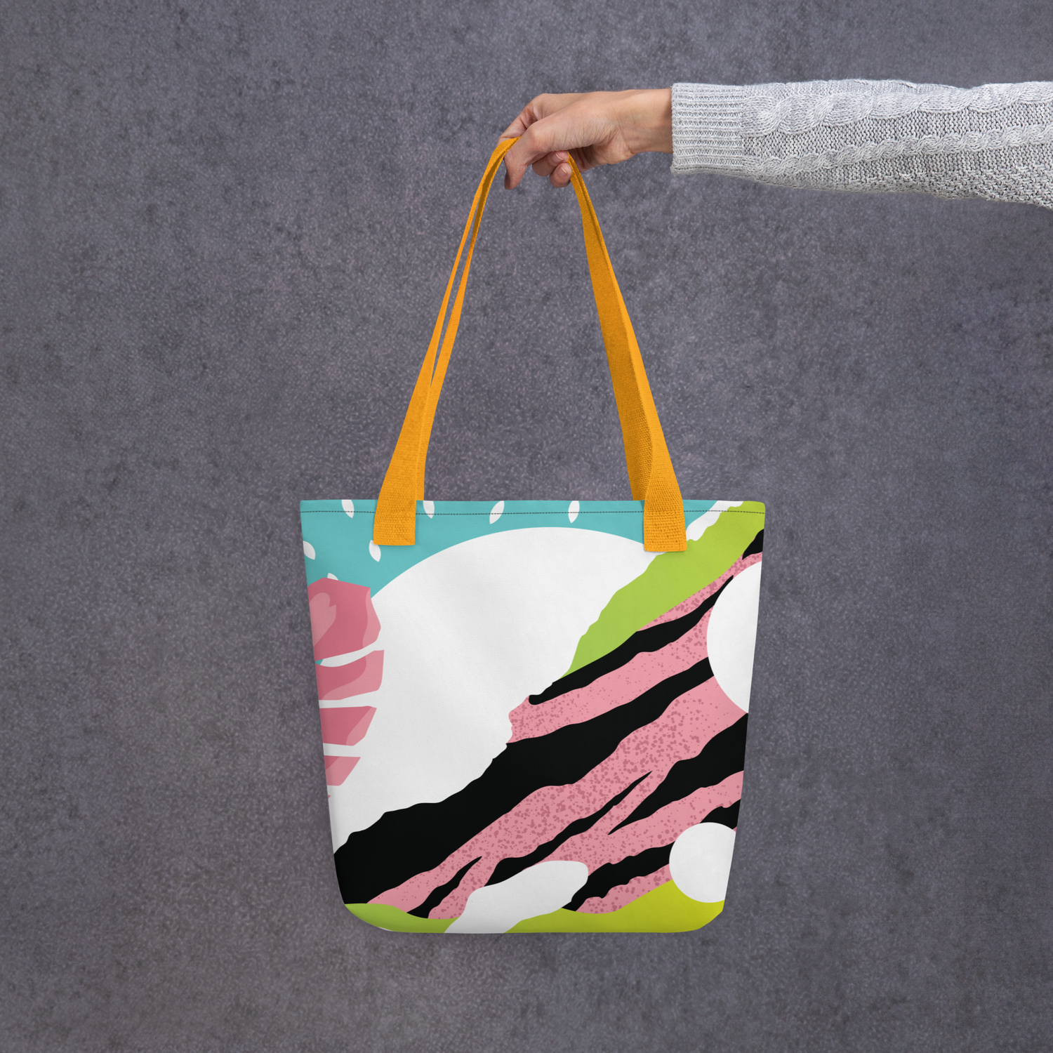 Large Abstract Floral Tote Bag – Durable, Colourful, Eco-Friendly Shoulder Bag for Everyday Use