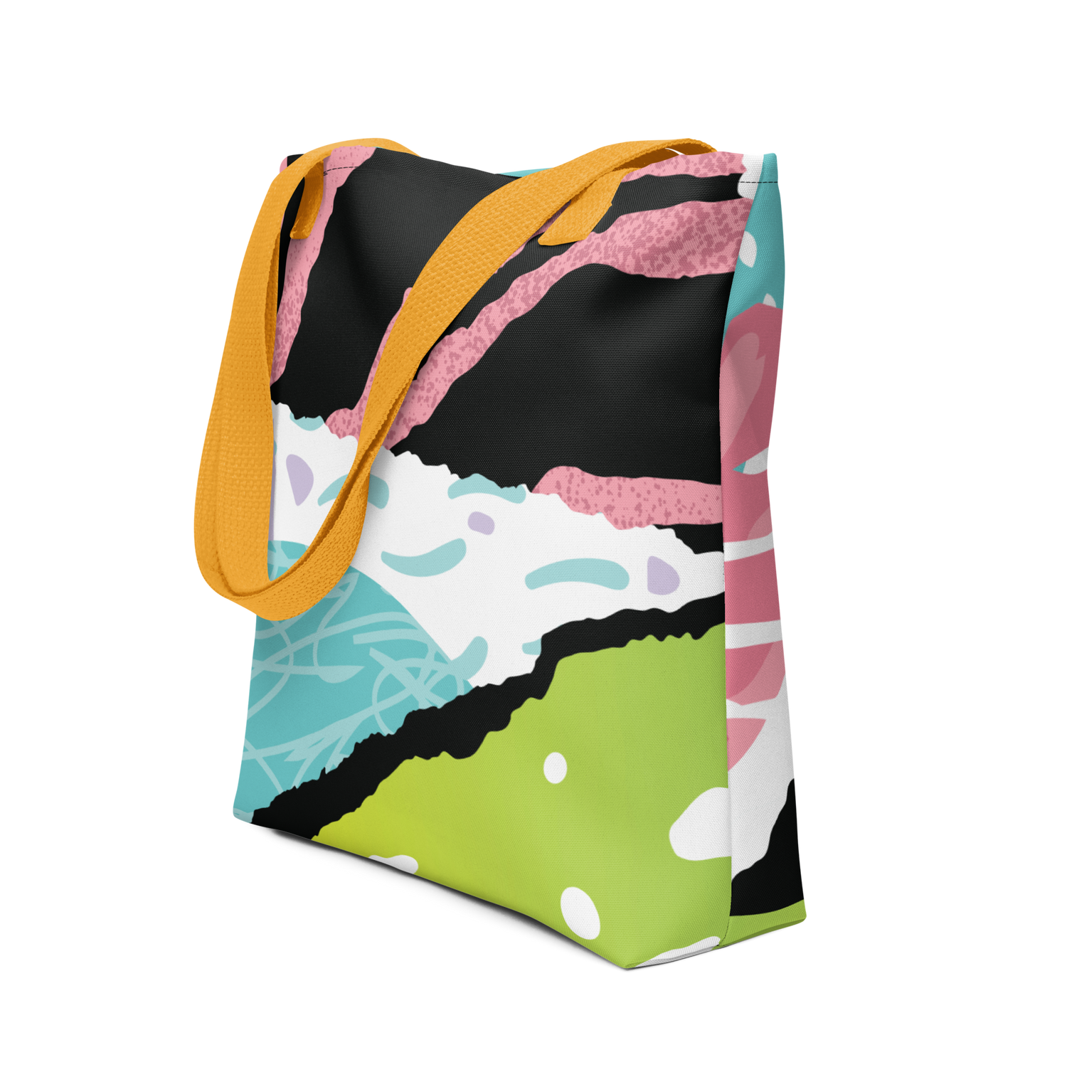 Large Abstract Floral Tote Bag – Durable, Colourful, Eco-Friendly Shoulder Bag for Everyday Use