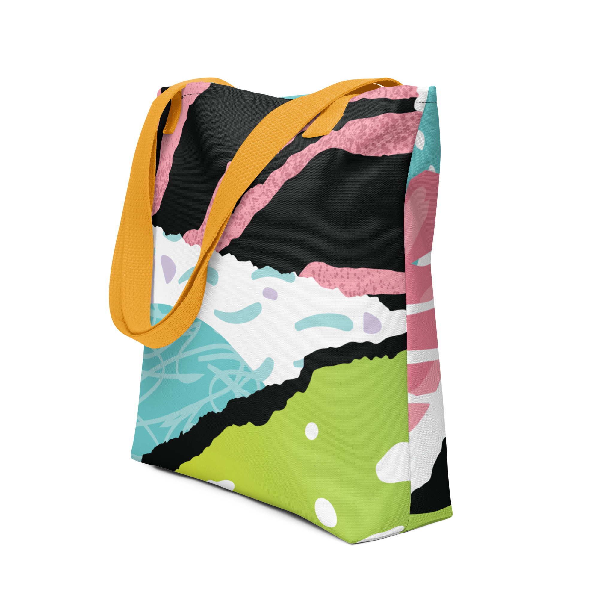 Large Abstract Floral Tote Bag – Durable, Colourful, Eco-Friendly Shoulder Bag for Everyday Use