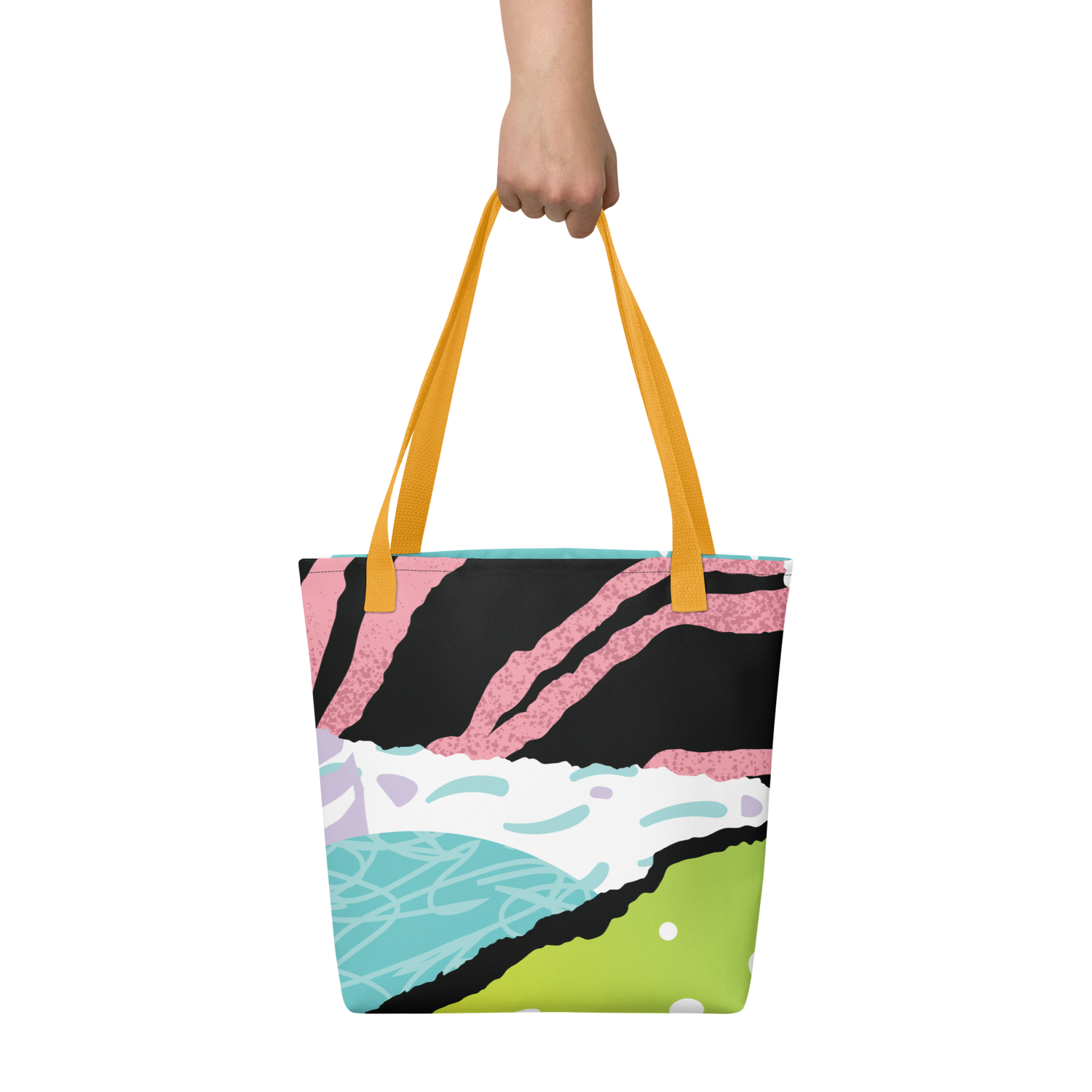 Large Abstract Floral Tote Bag – Durable, Colourful, Eco-Friendly Shoulder Bag for Everyday Use