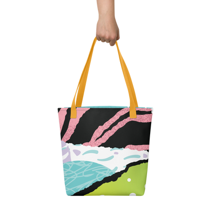 Large Abstract Floral Tote Bag – Durable, Colourful, Eco-Friendly Shoulder Bag for Everyday Use