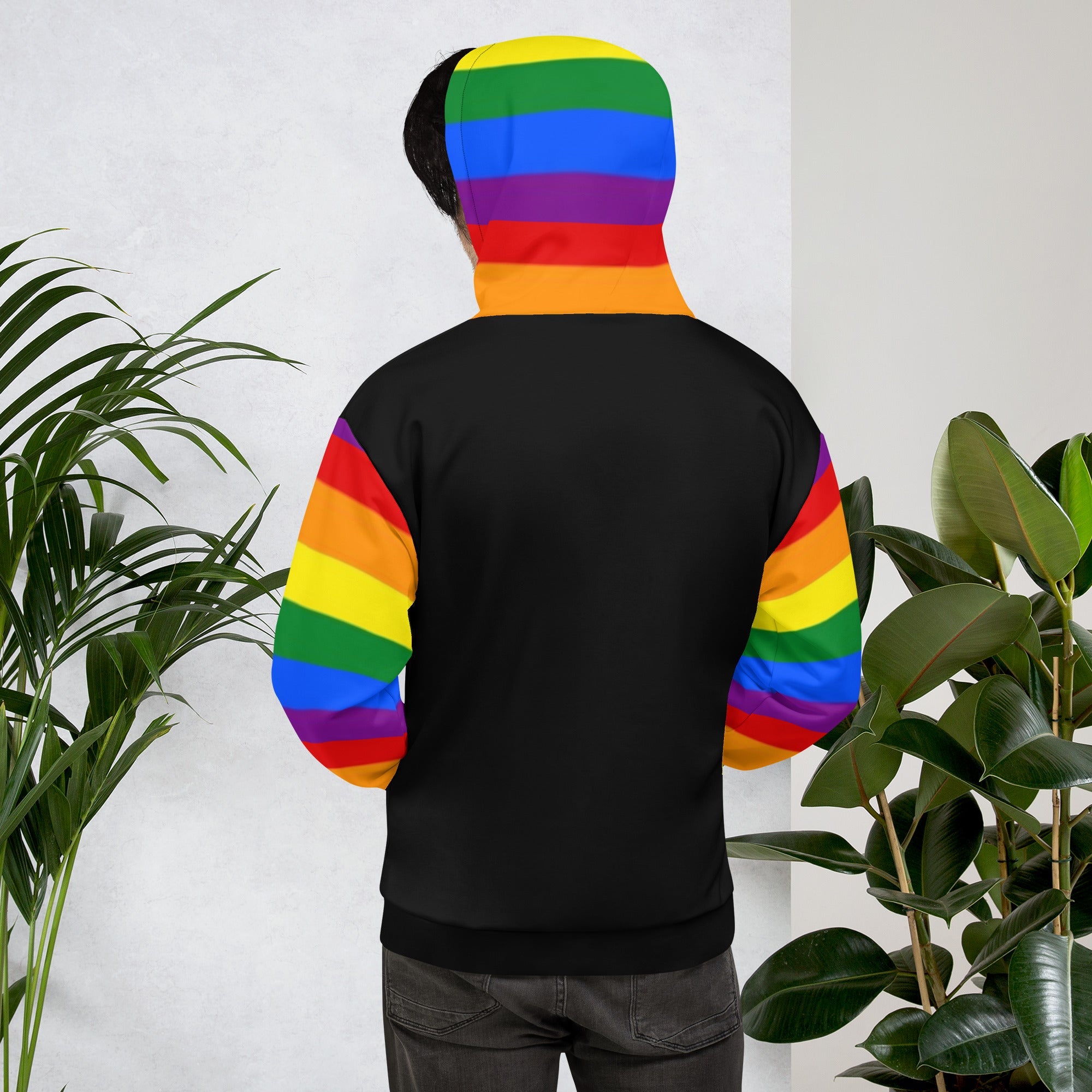 Rainbow Pride Flag Hoodie – LGBTQIA+ Statement | Colourful, Soft &amp; Eco-Conscious Fit