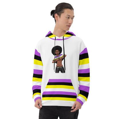 “Gender Is Over” Hoodie – Diverse Pride Flag Design | Recycled, Comfortable &amp; Inclusive Fit