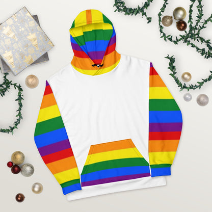 Pride Rainbow Flag Hoodie – Colourful LGBTQIA+ Statement | Sustainable, Soft &amp; Comfortable Fit