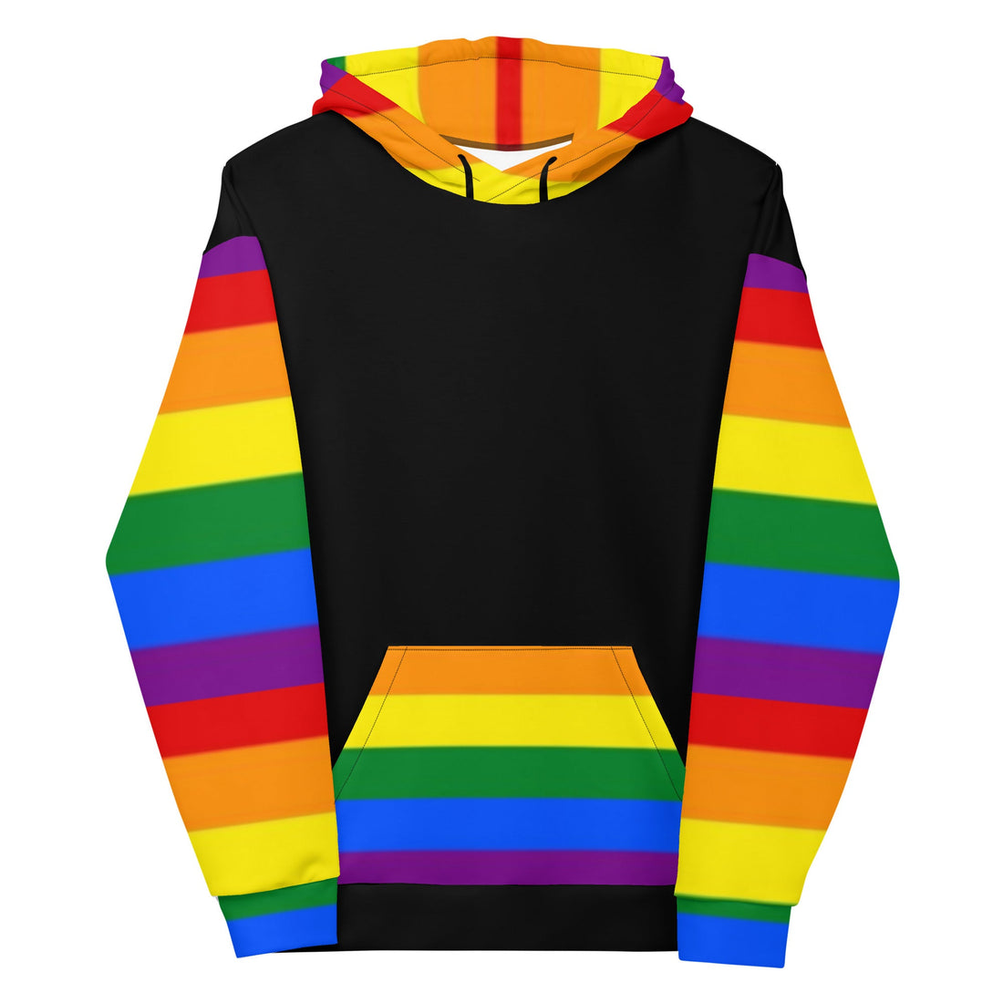 Rainbow Pride Flag Hoodie – LGBTQIA+ Statement | Colourful, Soft &amp; Eco-Conscious Fit