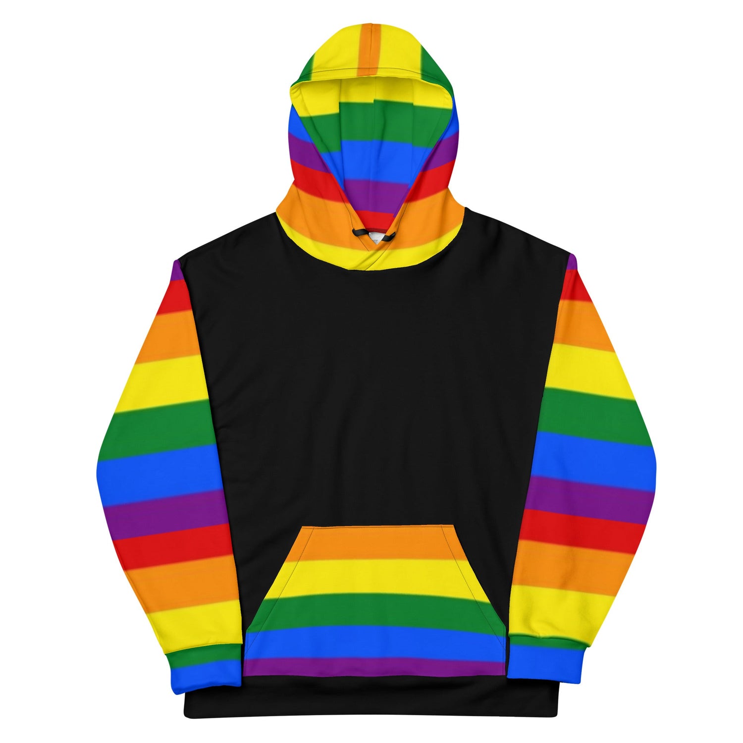 Rainbow Pride Flag Hoodie – LGBTQIA+ Statement | Colourful, Soft &amp; Eco-Conscious Fit