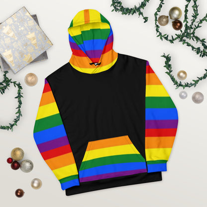 Rainbow Pride Flag Hoodie – LGBTQIA+ Statement | Colourful, Soft &amp; Eco-Conscious Fit