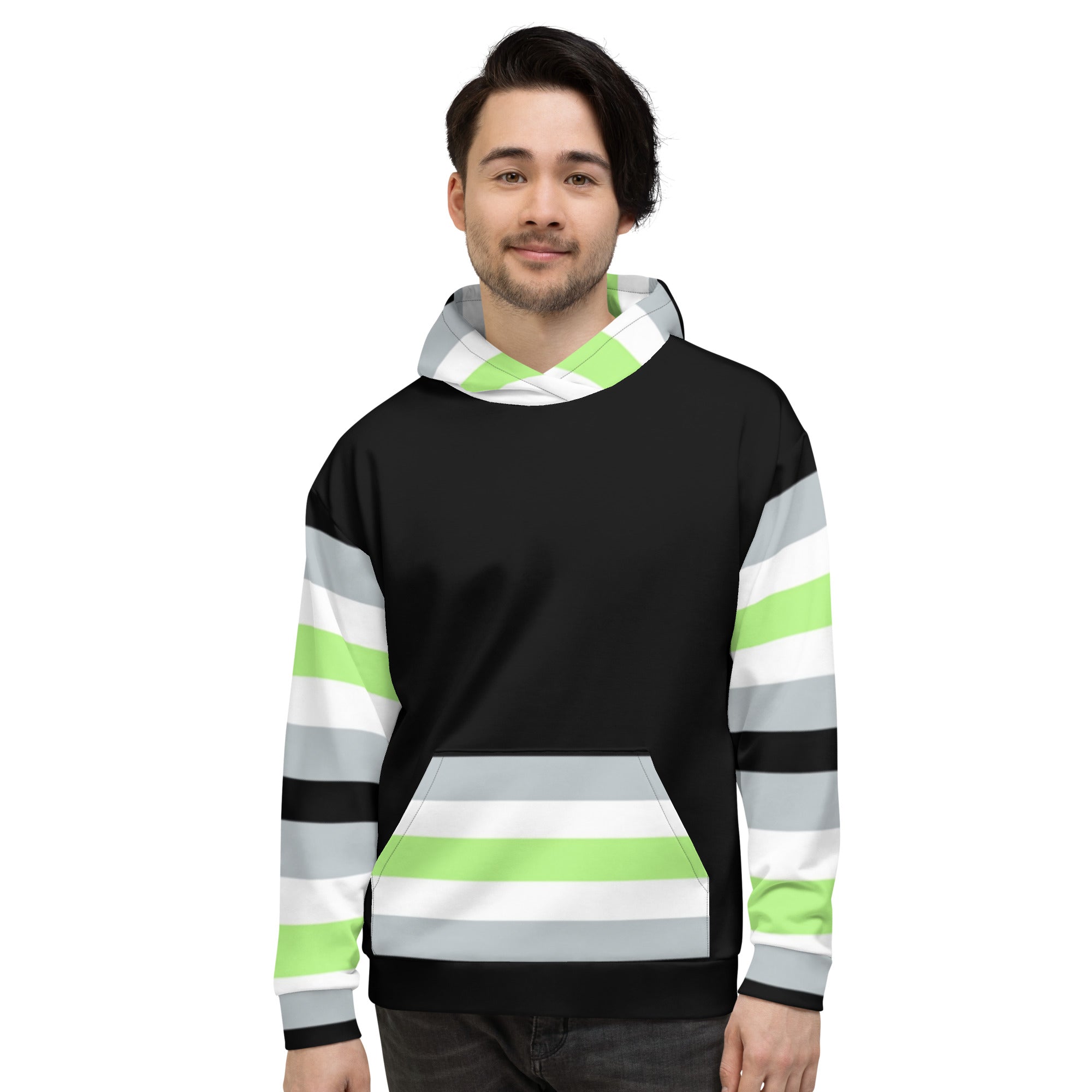 Agender Pride Flag Hoodie – Comfortable &amp; Inclusive | Gender-Neutral Style