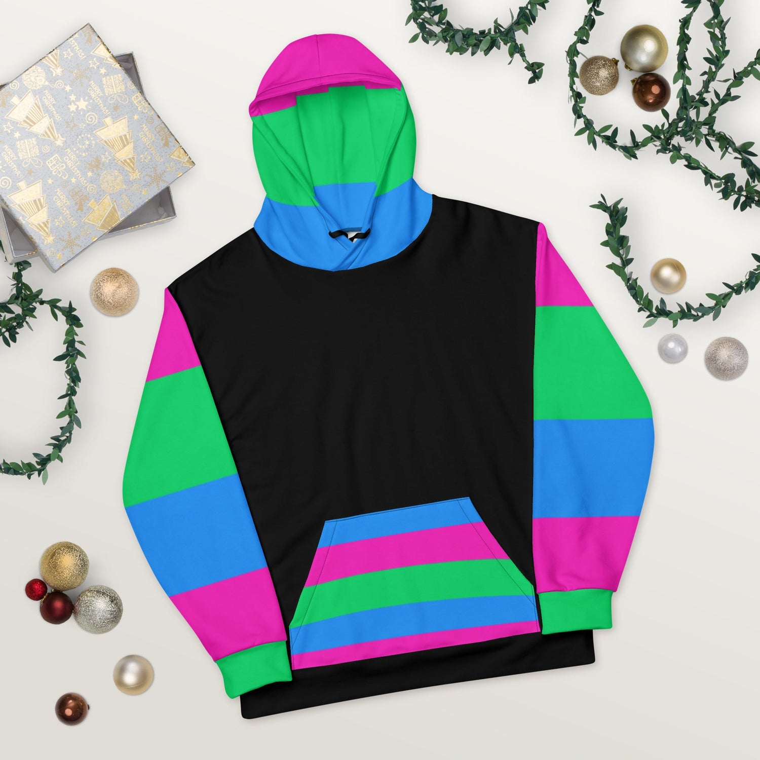 Polysexual Pride Flag Hoodie – Bright, Inclusive &amp; Sustainable Statement Wear