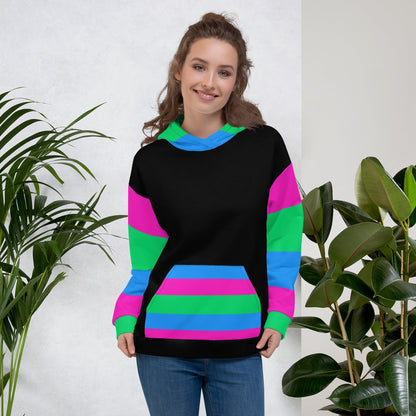 Polysexual Pride Flag Hoodie – Bright, Inclusive &amp; Sustainable Statement Wear