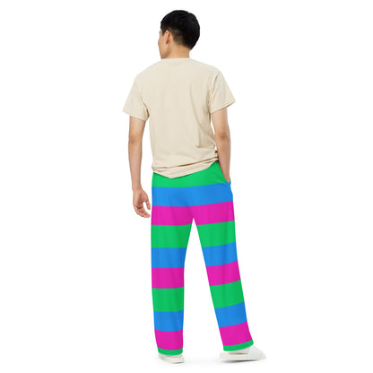 Wide-Leg Pants with Polysexual Pride Flag – Colourful, Comfortable &amp; Inclusive Design