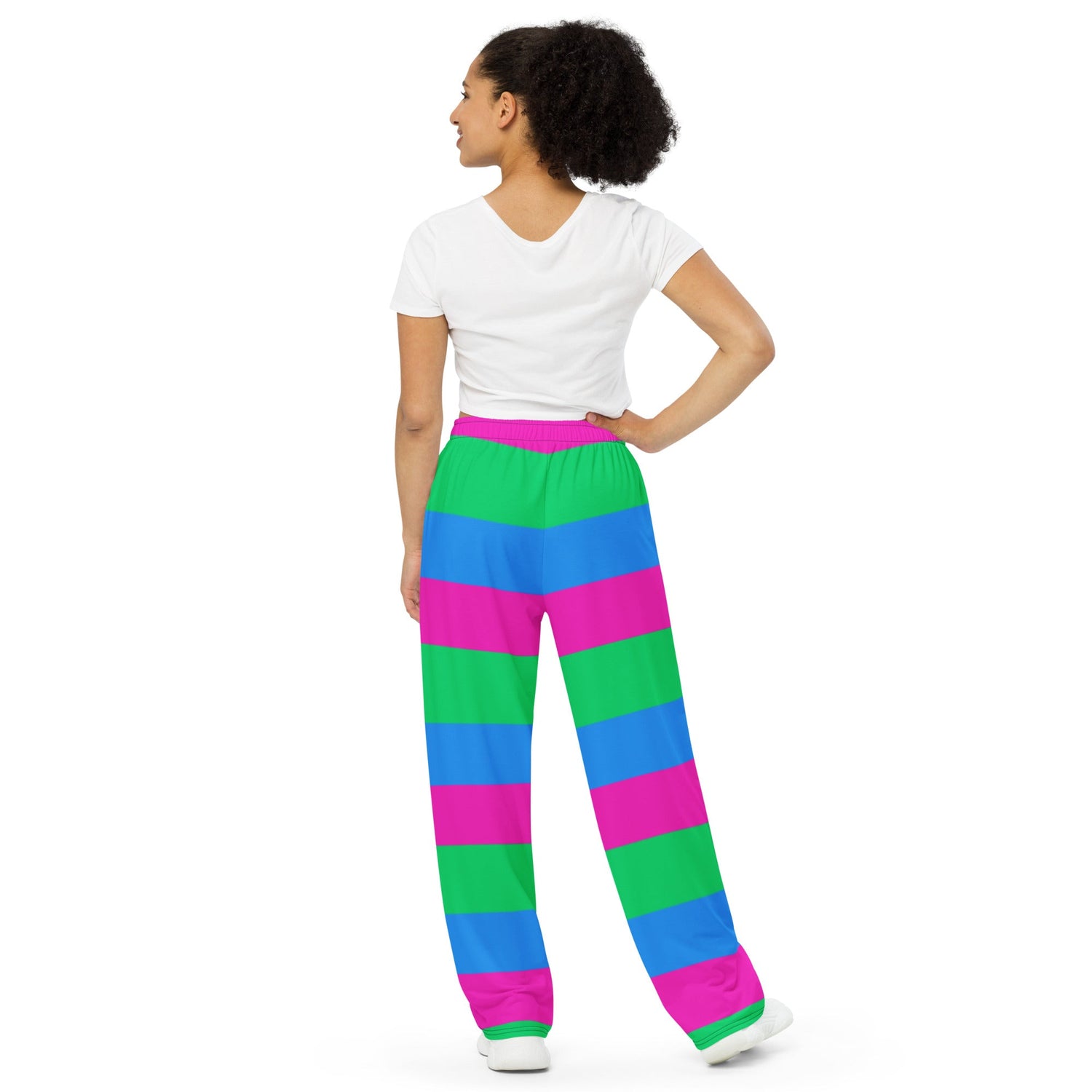 Wide-Leg Pants with Polysexual Pride Flag – Colourful, Comfortable &amp; Inclusive Design